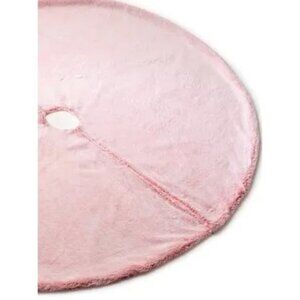 Holiday Lane Pink Pretty Plush Christmas Tree Skirt Dia 48 In New With Tag